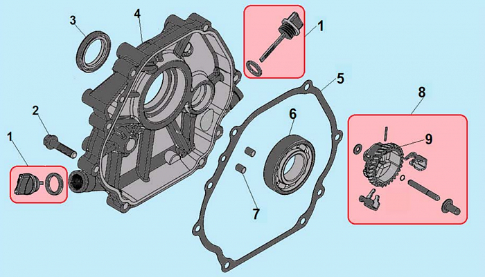 5 КРЫШКА МОТОПОМПА CHAMPION GP100E