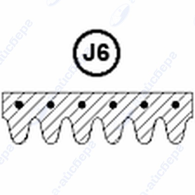 Ремень 1280 J6  Zanussi WN269