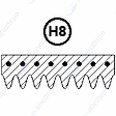 Ремень 1195 H8 Mael Merloni  082318