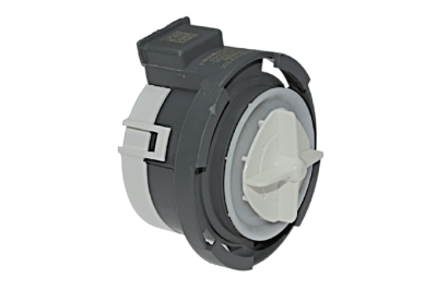 Помпа на 4 защелках, выводы назад вместе, для LG, 26 вольт, код EAU63743802, замена EAU64082902, без резинки