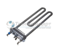 Тэн 2000W, прямой, с отверстием под датчик, L=200 мм, l=12 мм, резинка с "юбкой", Thermowatt, для Bosch Maxx, подходит к , код 3406115